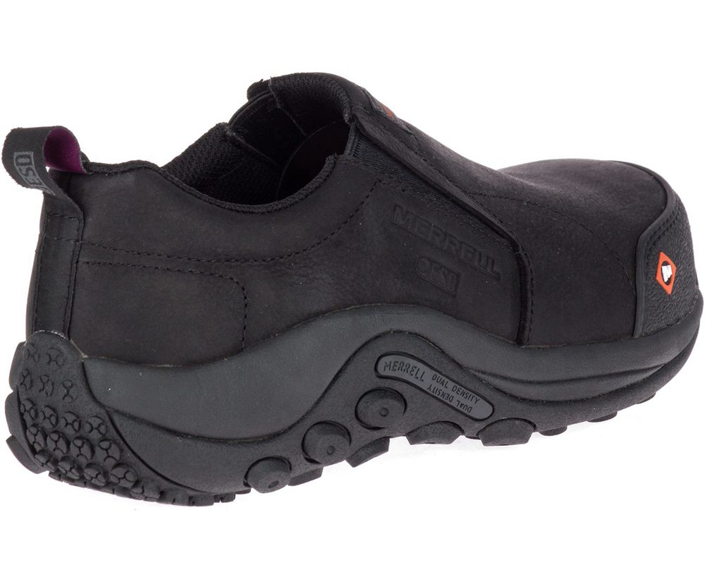 Slip On Senhora - Merrell Jungle Moc Esd Comp Toe Work - Pretas - QJS729641